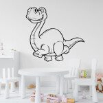 Veselá Stena Samolepka Brontosaurus Farba: béžová, Veľkosť: 100 x 93 cm