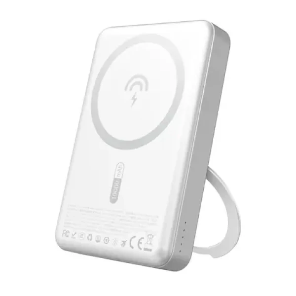 Dudao K28 10000mAh strieborná / Powerbanka / MagSafe s puzdrom a stojanom / 22.5W (188195)