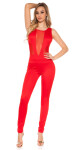 Sexy Koucla jumpsuit with Sexy net-applications red