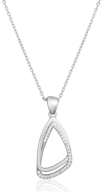 JVD Štýlový strieborný náhrdelník so zirkónmi SVLN0447XH2BI45