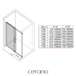 CERANO - Sprchovací kút Lantono - ľavá - 8 mm - Soft-Close - chróm, mliečne sklo - 170x70 - posuvný CER-665413