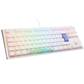 Ducky One 3 Classic TKL Cherry MX-Brown biela / herná klávesnica / podsvietená / mechanická / drôtová USB-C / DE (DKON2187ST-BDEPDPWWWSC1)