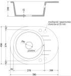 MEXEN/S MEXEN/S - Kevin granitový drez s odkvapkávačom vrátane batérie Telma, biela 6517-20-670200-00