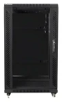 Lanberg 22U 19" čierny / Stojanový rozvádzač / 600×600 mm / Flat pack / Nosnosť 800 kg (FF01-6622-12B)