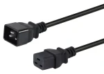 Equip IEC C20 - C19 čierna / Napájací kábel / 1,8 m / 250 V / 16 A / max. 3500 W (112130)