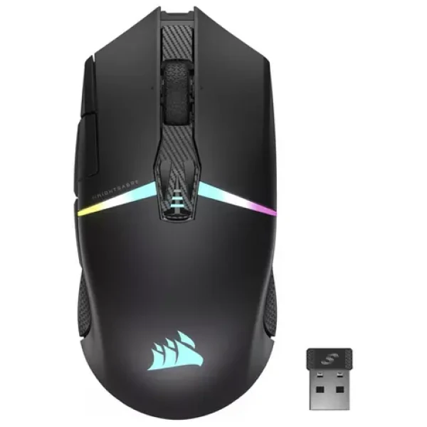 Corsair Nightsabre Wireless čierna / Herná bezdrôtová myš / 26000DPI / 11 tlačidiel / 2.4GHz / Bluetooth / USB (CH-931B011-EU)