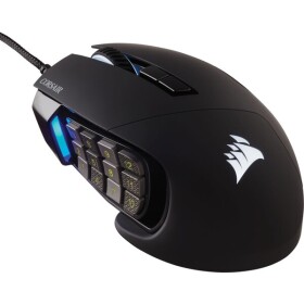 Corsair SCIMITAR RGB ELITE čierna / Herná optická myš / 18000DPI / 17 tlačidiel / USB-A / 1.8 m (CH-9304211-EU)