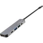 FIXED HUB Mini 5-portový hliníkový USB-C pre notebooky a tablety sivá (FIXHU-MN-GR)