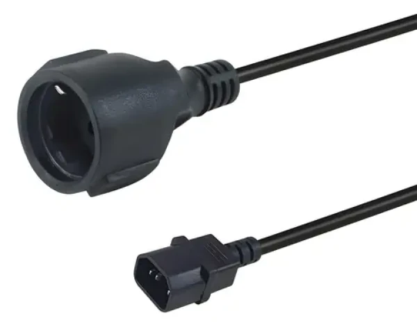 Equip 112106 čierna / Napájací kábel / IEC C14 - CEE 7/3 / 0,25 m / 250V / 10A (112106)