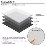 ELITE SCREENS plátno roleta 86" (218.4cm) / 16:10 / 115.8×185.4cm / zisk 1.1 (M86NWX)