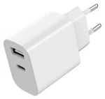 Gembird TA-UC-2AC12-01 biela / Sieťová nabíjačka / USB-A + USB-C / 2,4 A (TA-UC-2AC12-01)