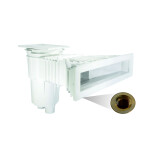 Iml Superskimmer 17,5 l s mosadznými závitmi, farba biela, pre fóliové bazény