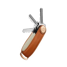 Kľúčenka Orbitkey Pebbled Leather Key Organiser Amber