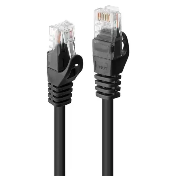 Lindy CAT6 U/UTP 1m čierna / Sieťový kábel / RJ-45 (48192)