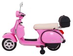 Mamido Detský elektrický skúter Vespa ružový
