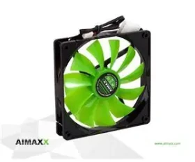 AIMAXX eNVicooler 14 LED GreenWing zelená / Ventilátor / 140 mm / 1000 RPM / 59 CFM / 3 pin (eNVicooler 14 LED GW)