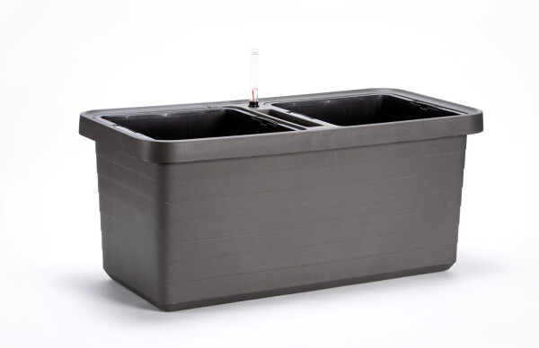 Plastia Samozavlažovací veľkoobjemový truhlík Berberis DUO antracit 80 cm