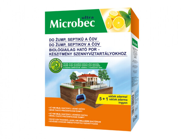 BROS MICROBEC Aktivátor žúmp, septikov a ČOV 5 x 25 g + 1 ZADARMO