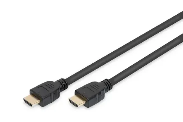Digitus HDMI kábel Ultra High Speed s Ethernetom 5 m čierny / Kábel HDMI / UHD 8K 60Hz / HDMI 2.1 / pozlátené konektory (AK-330124-050-S)