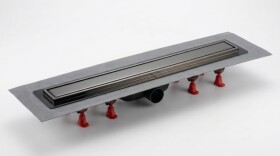 Sprchový žlab SAT Aurum 65 cm broušená gun metal mat plný SATZLAB70BGM SATZLAB70BGM
