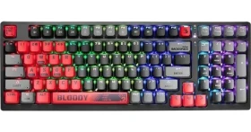 A4Tech BLOODY S98 Sports čierna / Herná klávesnica / mechanická / drôtová / Red Switch / CZ+SK layout (S98-SR-80)