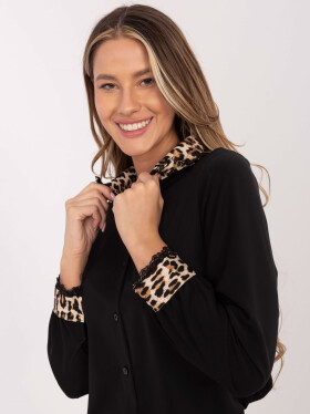 Dámska blúzka KS 4225.35 Black-Brown - FPrice UNI