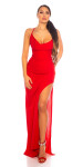 Sexy KouClaMaxi evening gown with WOW!back cutout black Einheitsgroesse