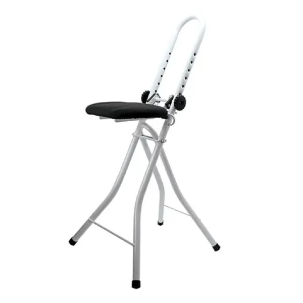 MSV skladacia stolička na žehlenie biela / nastaviteľná výška / oceľ / 91 cm (3700703930297)