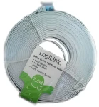 Plochý patch kábel CAT5e U/UTP biely 15 m / Patch kábel / RJ45-RJ45 (CP0140)