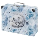BAAGL Skladací školský kufrík Polar s kovaním / 32.5 x 10.5 x 26 cm