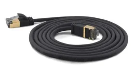 Wantec S/FTP CAT7 černá / Patch kabel / CAT6a konektory / 5 m / RJ-45 / 600 MHz (7205)