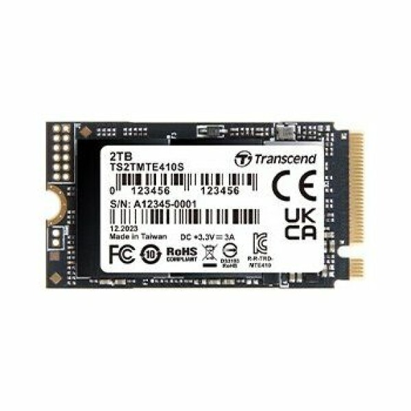 Transcend MTE410S 1TB/M.2 2242 Gen 4/RW: 5000/3500 MBps/ IOPS: 330K/690K/MTBF 2.0mh/5y (TS1TMTE410S)