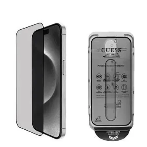 Guess Tvrdené Sklo 2.5D PRIVACY pre iPhone 16 Pre Max Black (57983122361)