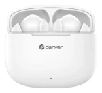 Denver TWE-48 biela / bezdrôtové slúchadlá s mikrofónom / Bluetooth 5.3 / až 6 hodiny / nabíjacie púzdro (dtwe48w)
