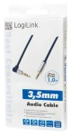 LogiLink Audio kábel Jack 3,5 mm (M) - Jack 3,5 mm (M) modrý, uhlový / Audio kábel / 1 m (CA11100)