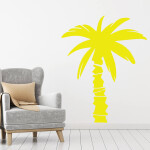 Veselá Stena Samolepka Tropická palma Farba: fialová, Veľkosť: 100 x 79 cm