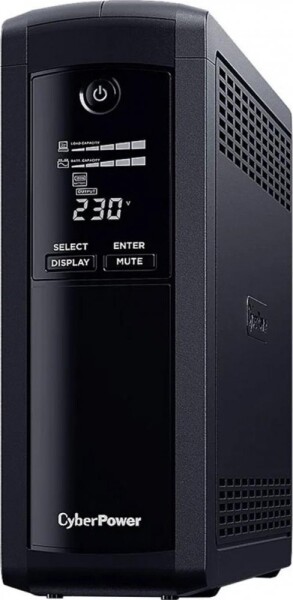 CyberPower Value Pro serie GreenPower UPS černá / 1200VA / 720 W / české zásuvky / LCD (VP1200ELCD-FR)