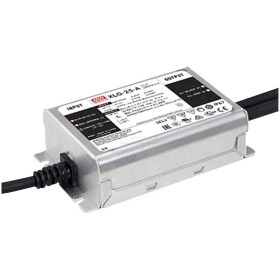 MEAN WELL XLG-25-A LED driver konštantný výkon 25 W 250 mA - 1.05 A 22 - 54 V/DC PFC spínacie obvod, nastaviteľný, bez možnosti stmievania, montáž na; XLG-25-A