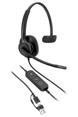 HP Poly Mission 415 čierna / Slúchadlá s mikrofónom / USB / Monofónne (C01B2AA#AC3)