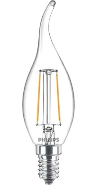 Philips LED žiarovka Classic BA35 E14 25W číra / Sviečka / Teplá biela / Nestmievateľná (929001238455)