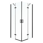 KERRA - Sprchovací kút Flow 80 Čierny (bez vaničky) 5907548117847