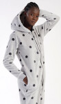 Dámsky overal Polka Dot Grey Pattern - Vienetta M šedá s puntíkem