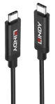 Lindy USB-C - USB-C aktívna čierna / USB kábel / USB 3.2 Gen 2 / 10 Gbit / s / 5 m / PD 60W (43308)