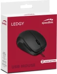 Speed Link SL-610015-BKBK LEDGY čierna / Myš / optická / tichý kľučiek / 3 tlačidlá / USB (SL-610015-BKBK)