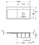 VILLEROY & BOCH VILLEROY & BOCH - Keramický drez Villeroy &amp; Boch Subway Style 60, 336101TR, Timber 336101TR