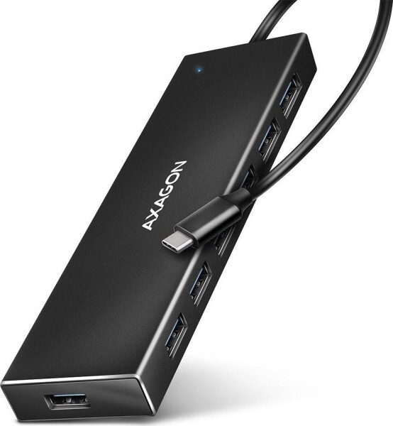 Axagon HUE-F7A 7x USB 3.2 Gen 1 Aluminium Flat Hub, 30 cm USB-C-Kabel