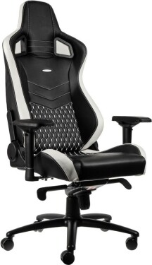 Noblechairs EPIC z prawdziwej skóry - czarny/biały/czerwony (GAGC-034)
