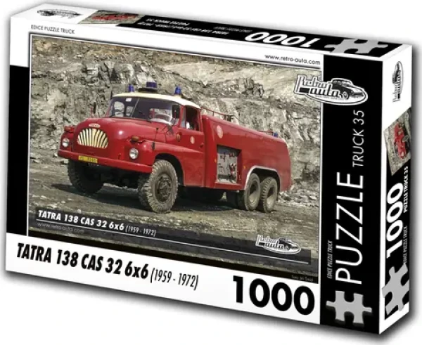 RETRO-AUTA Puzzle TRUCK č.35 Tatra 138 CAS 32 6x6 (1959-1972)