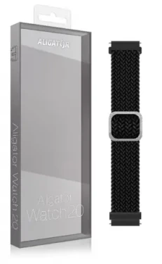 Aligator Textilný remienok 20mm čierny (20AW0006)