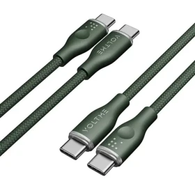 VOLTME Powerlink Rugg Series CTC Kábel USB-C(M) 3A/60W 1m zelená / 2x USB-C(M) (C2051)